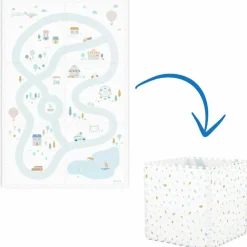 Tapis puzzle 3 en 1 Tiloo Village (120 x 180 cm)|Play&Go Online