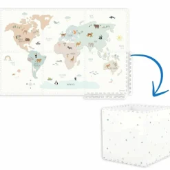 Tapis puzzle 3 en 1 Tiloo Worldmap (120 x 180 cm)|Play&Go New