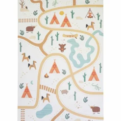 Clearance Nattiot Tapis rectangulaire en vinyle Super Western (100 x 150 cm)