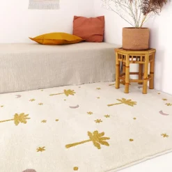 Tapis rectangulaire Little Palm palmier Miel (120 x 170 cm)|Nattiot Outlet