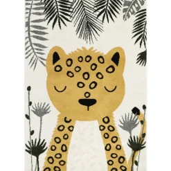 New Nattiot Tapis rectangulaire léopard moutarde Sören (120 x 170 cm)