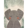 Discount Nattiot Tapis rectangulaire éléphant Junko (120 x 170 cm)