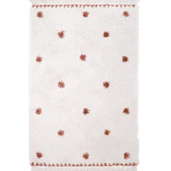 New Nattiot Tapis rectangulaire pois terracotta Wooly (100 x 150 cm)