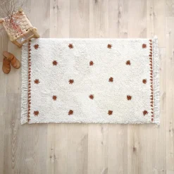 New Nattiot Tapis rectangulaire pois terracotta Wooly (100 x 150 cm)