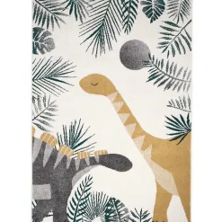 New Nattiot Tapis rectangulaire Sensaku dinosaure (120 x 170 cm)