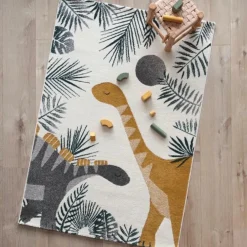 New Nattiot Tapis rectangulaire Sensaku dinosaure (120 x 170 cm)