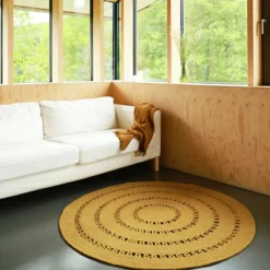 Tapis rond Bibek mangue (110 cm)|Nattiot Best
