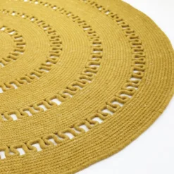 Tapis rond Bibek mangue (110 cm)|Nattiot Best