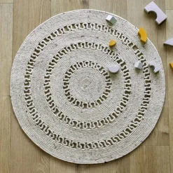 Nattiot Tapis rond Bibek naturel (110 cm)