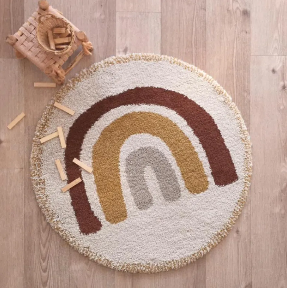 Tapis rond Bohemian arc-en-ciel (120 cm)|Nattiot Sale