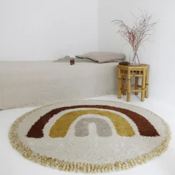 Tapis rond Bohemian arc-en-ciel (120 cm)|Nattiot Sale