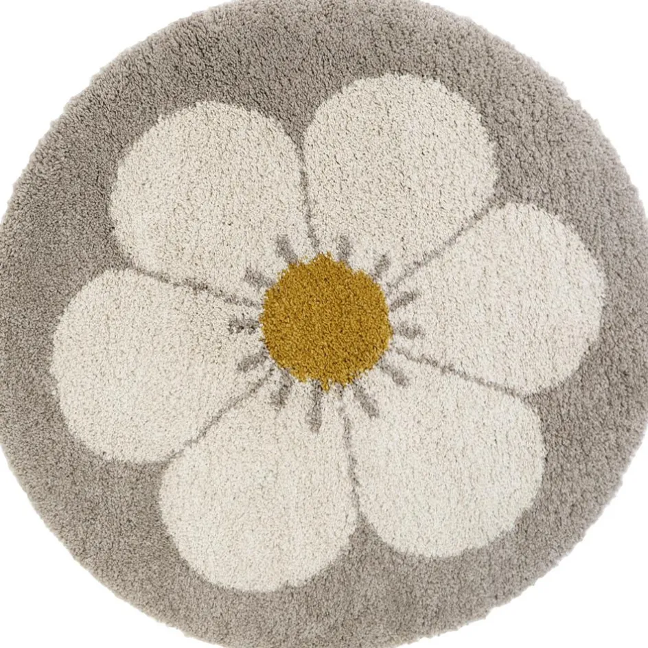 Tapis rond Bohemian daisy beige|Nattiot Online