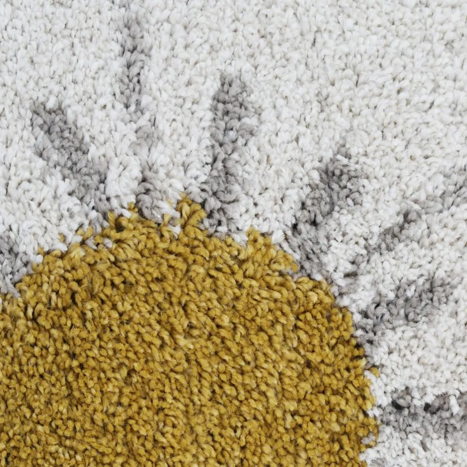 Tapis rond Bohemian daisy beige|Nattiot Online