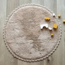 Tapis rond Perla nude (110 cm)|Nattiot