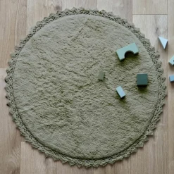 Tapis rond Perla Olive (110 cm)|Nattiot Sale