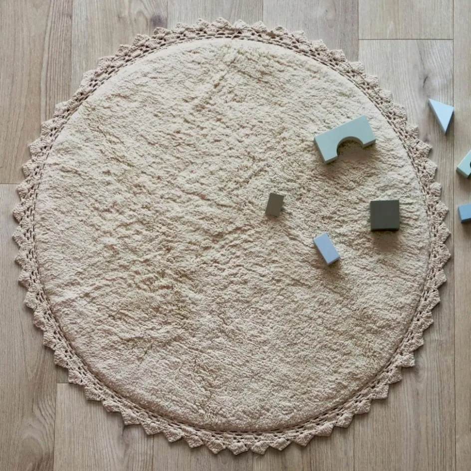 Tapis rond Perla Sable (110 cm)|Nattiot Hot