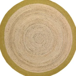 Discount Nattiot Tapis rond Yhuki en jute et laine Mangue (140 cm)