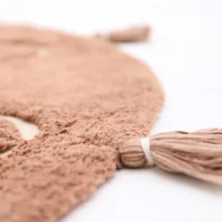 Tapis rond Yva fleur rose (110 cm)|Nattiot Best