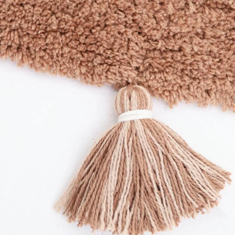 Tapis rond Yva fleur rose (110 cm)|Nattiot Best