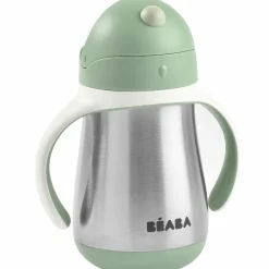 Tasse à paille en inox vert sauge (250 ml)|Béaba Best