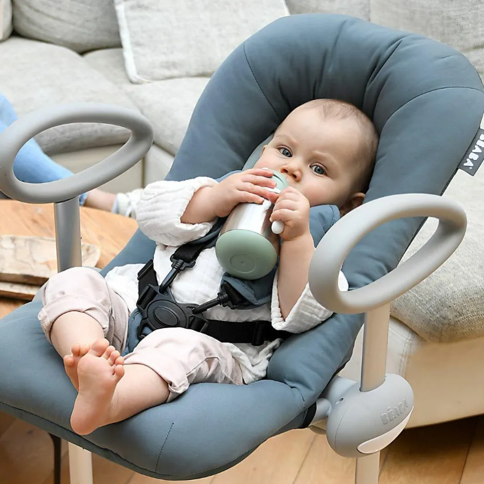 Tasse à paille en inox vert sauge (250 ml)|Béaba Best