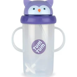 Tasse antifuite avec paille lestée Chouette (300 ml)|TUM TUM Hot