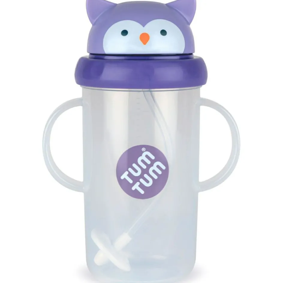 Tasse antifuite avec paille lestée Chouette (300 ml)|TUM TUM Hot