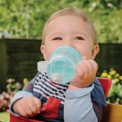 Tasse antifuite avec paille lestée Ours Bleu (300 ml)|TUM TUM New