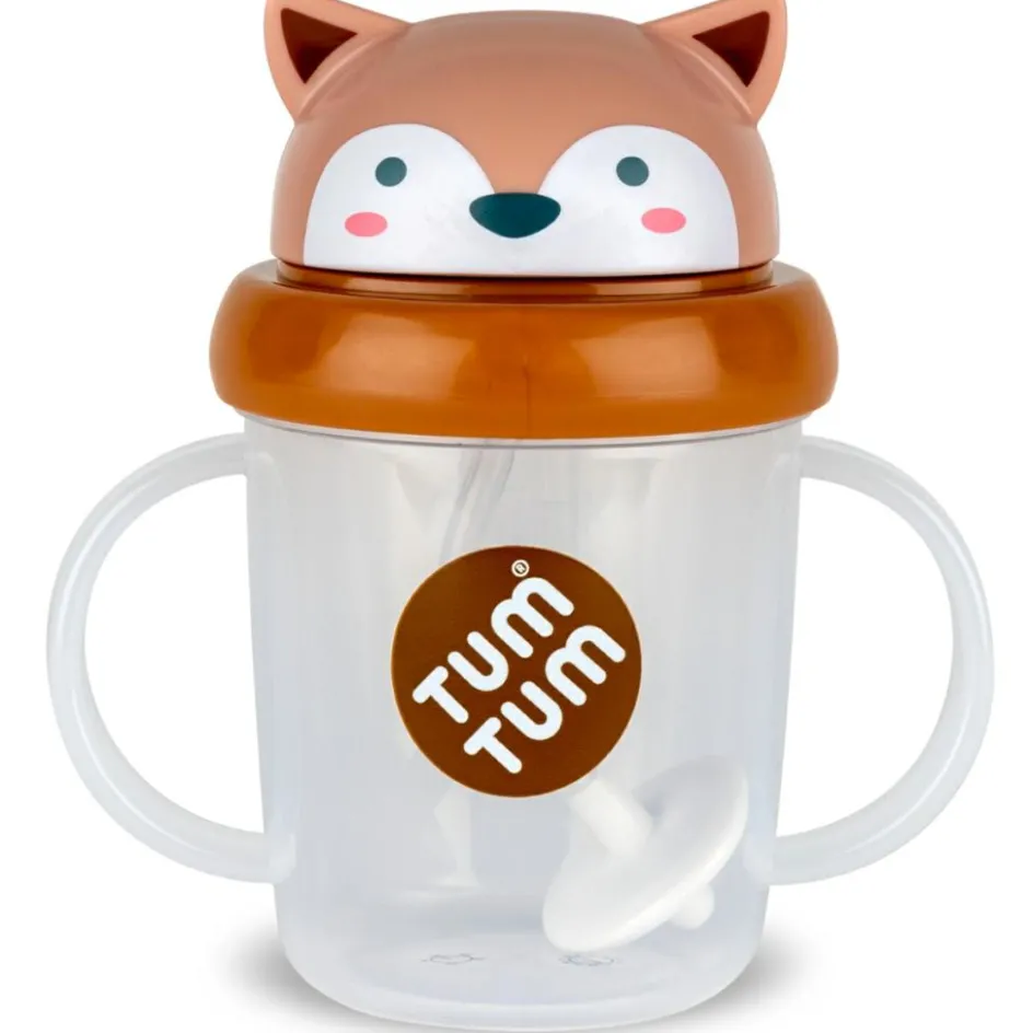 Clearance TUM TUM Tasse antifuite avec paille lestée Renard (200 ml)