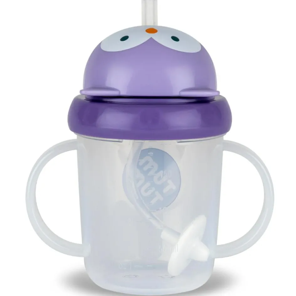 New TUM TUM Tasse antifuite avec paille lestée Chouette (200 ml)