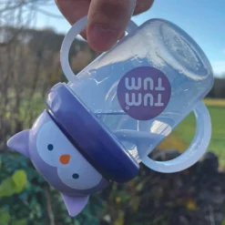 New TUM TUM Tasse antifuite avec paille lestée Chouette (200 ml)