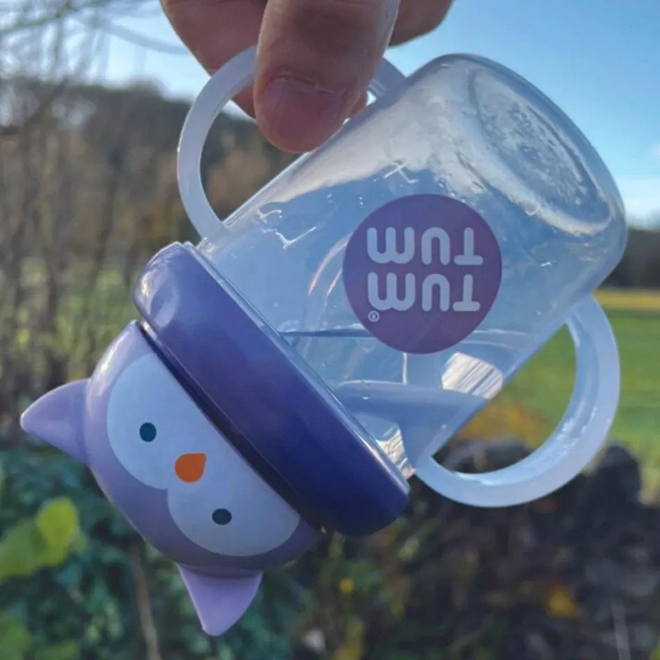 New TUM TUM Tasse antifuite avec paille lestée Chouette (200 ml)