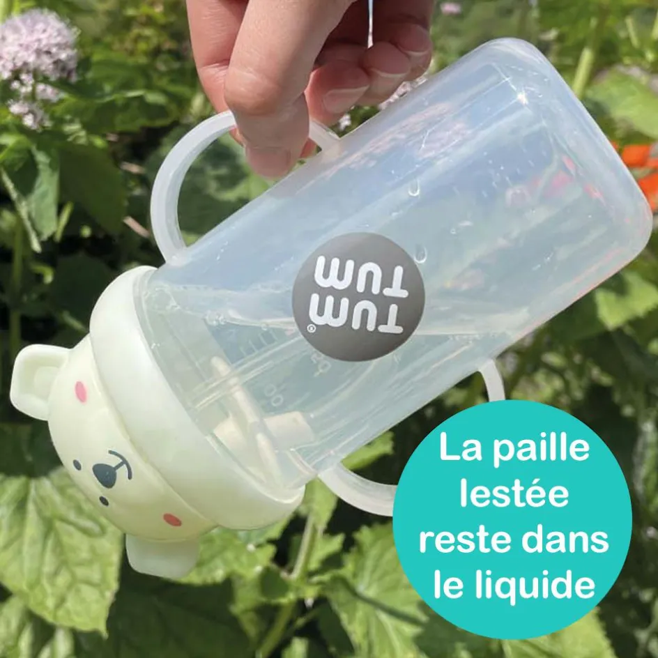 Outlet TUM TUM Tasse antifuite avec paille lestée Ours phosphorescente (300 ml)