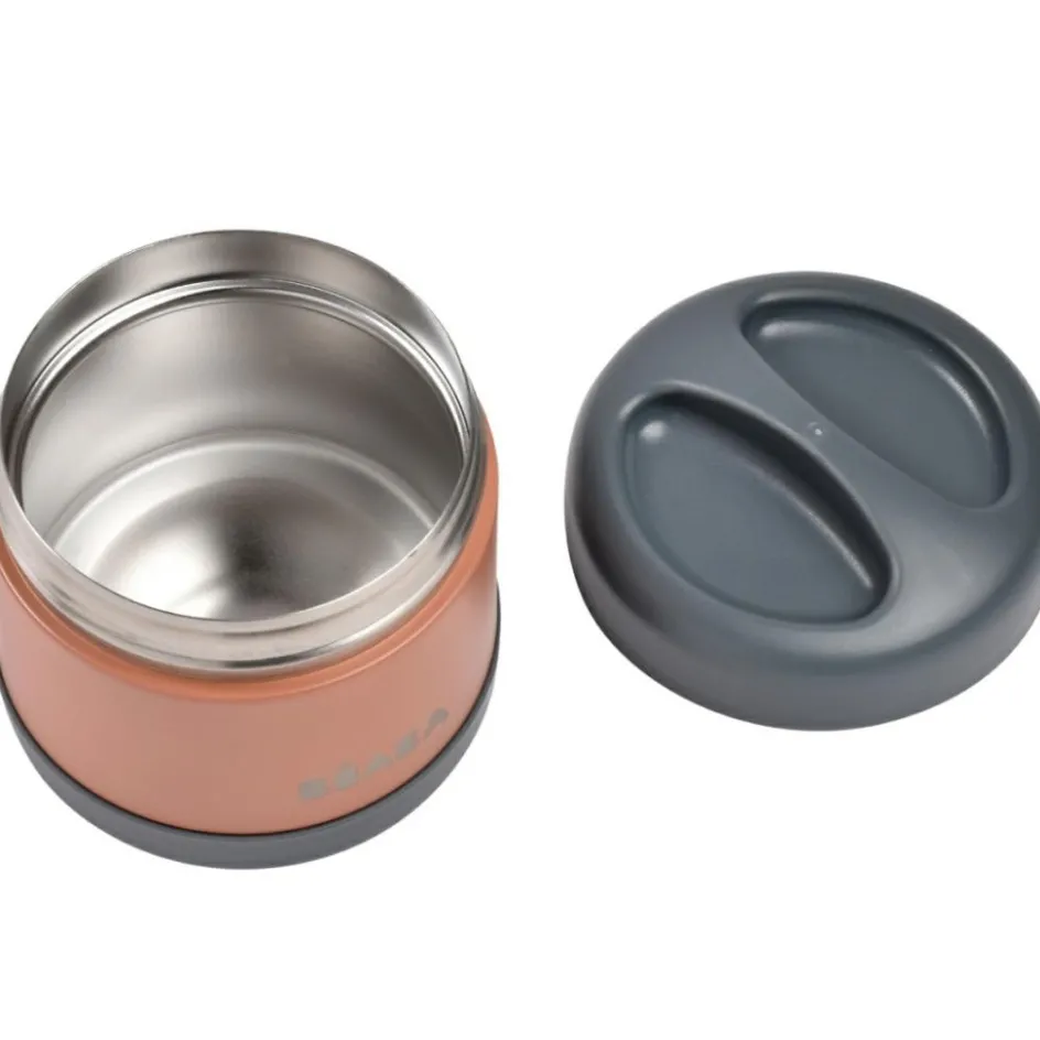 Béaba Thermoportion inox isotherme mineral grey, terracotta (500 ml)