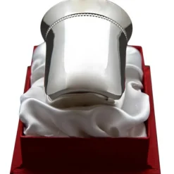 Timbale Perles B en métal argenté dans son coffret (personnalisable)|Daniel Crégut Sale