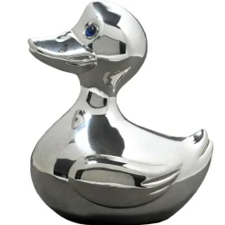 Online Daniel Crégut Tirelire Canard avec écharpe personnalisable (métal argenté)