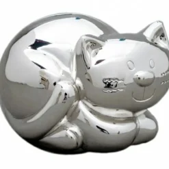 Sale Daniel Crégut Tirelire Chat personnalisable (métal argenté)
