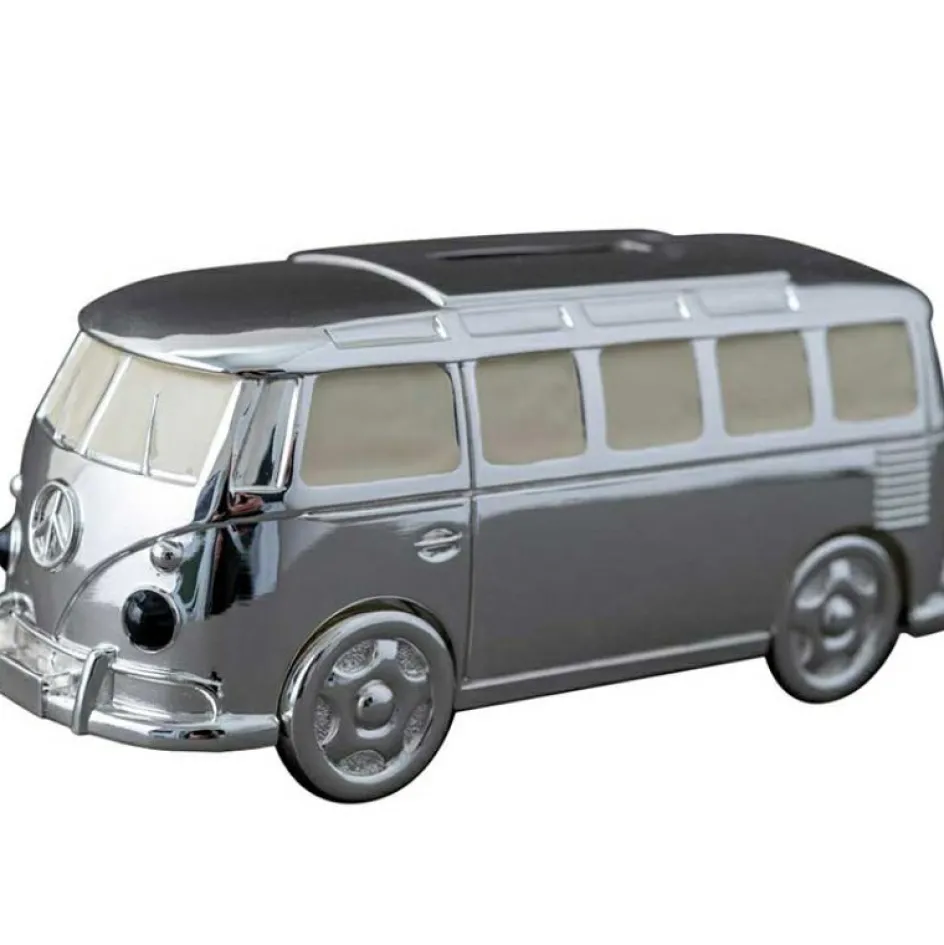 Tirelire Mini Van personnalisable (métal argenté)|Daniel Crégut Discount
