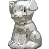 Tirelire petit chien (métal argenté)|Daniel Crégut Discount