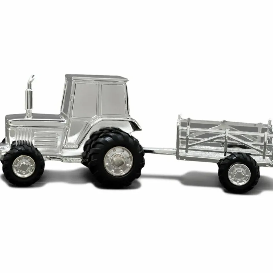 Hot Daniel Crégut Tirelire Tracteur personnalisable (métal argenté)