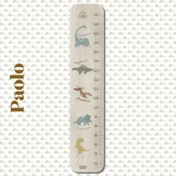 Sale Charlie et Suzie Toise en bois Collection 5 Dinos personnalisable