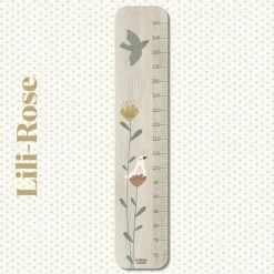 Toise en bois Lili Rose Grandes Fleurs personnalisable|Charlie et Suzie Outlet
