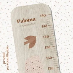 Toise en bois Paloma L'arbre Liberty personnalisable|Charlie et Suzie