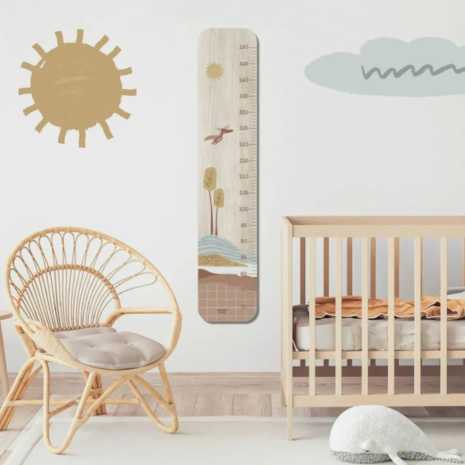 Toise en bois Paysage Dino personnalisable|Charlie et Suzie New