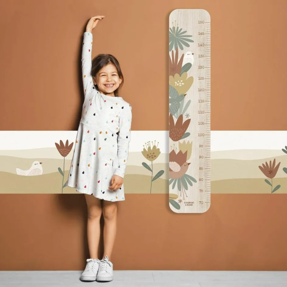 Toise en bois XXL Oiseaux Lili Rose personnalisable|Charlie et Suzie Online