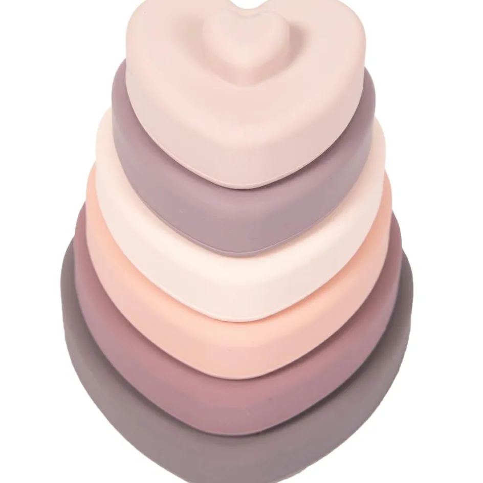 Tour coeurs à empiler en silicone|Bo Jungle