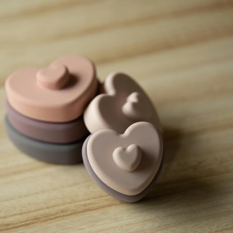Tour coeurs à empiler en silicone|Bo Jungle