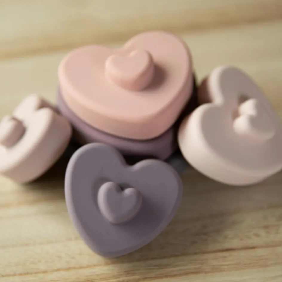Tour coeurs à empiler en silicone|Bo Jungle