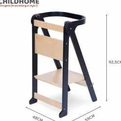 Clearance Childhome Tour d'apprentissage pliable noir naturel