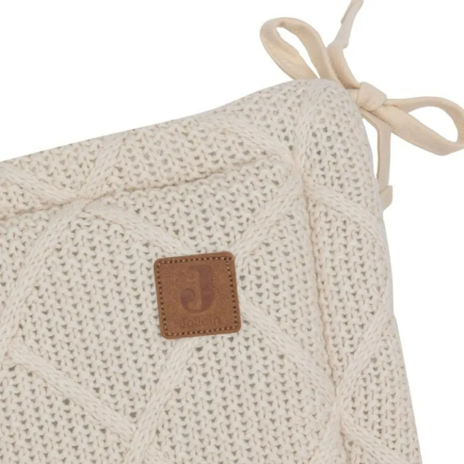 New Jollein Tour de lit Cosy Knit Oatmeal (pour lits 60 x 120 ou 70 x 140 cm)